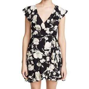 Free People French Quarter Mini Floral Wrap Dress
